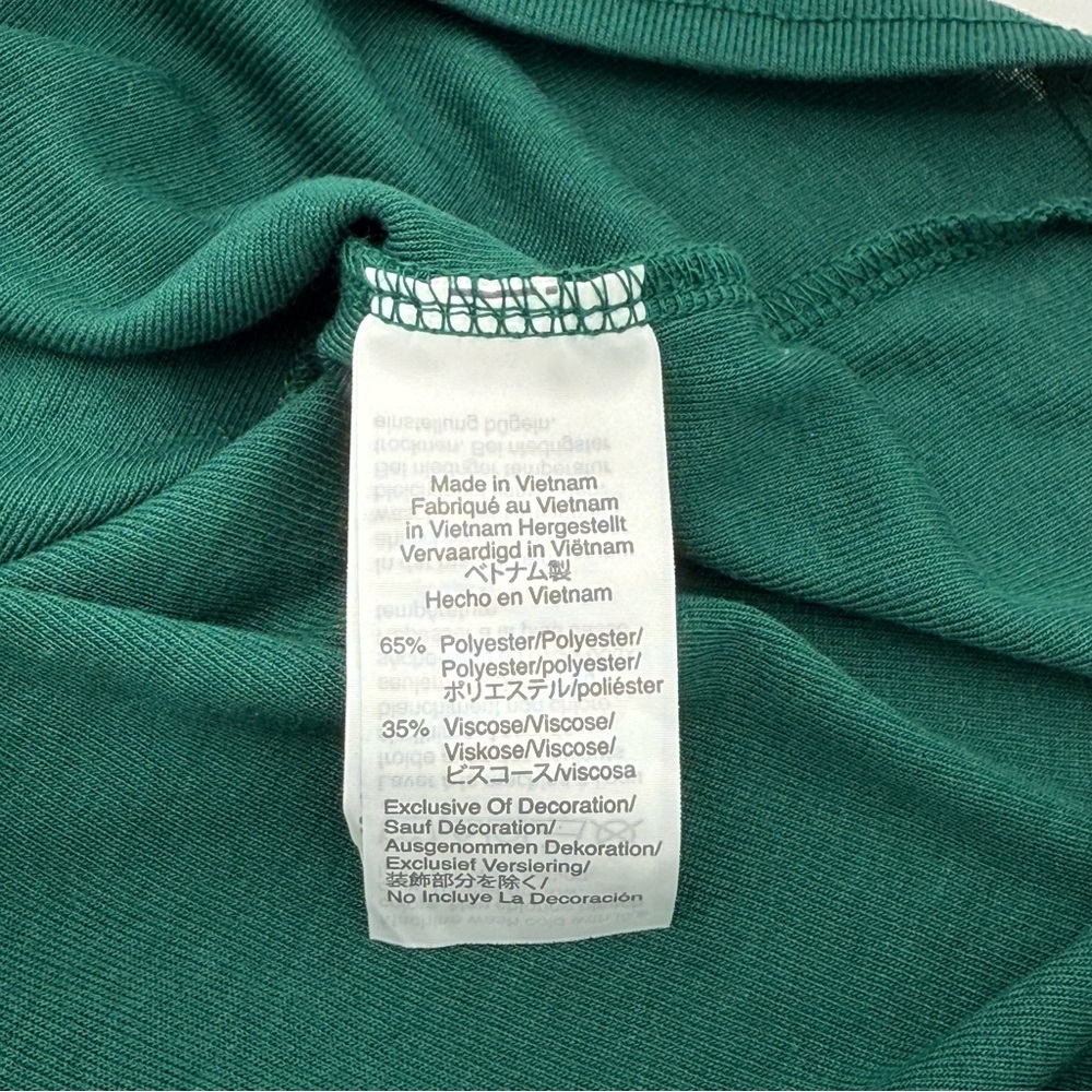 J Crew Women's Ruffle Neck Blouse Small S Green Shirt Top Holiday Party Casual - Picture 4 of 5